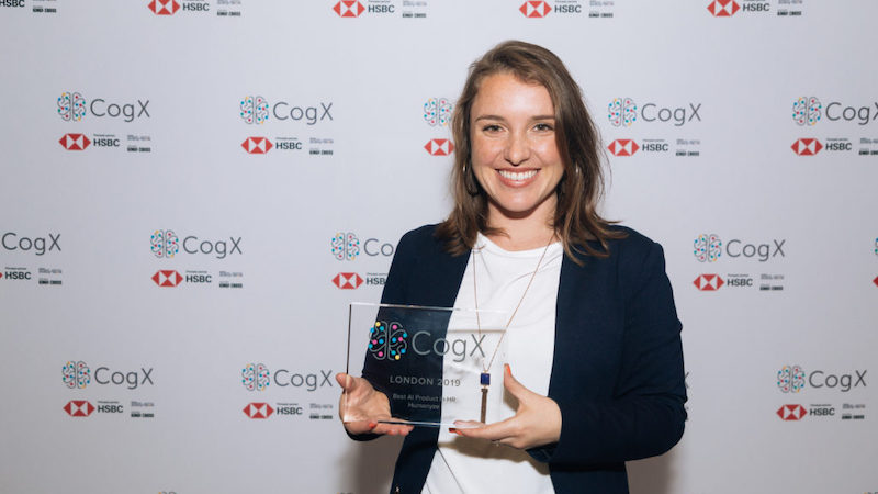Humanyze fue nombrado el mejor producto de inteligencia artificial en recursos humanos durante la conferencia CogX 2019