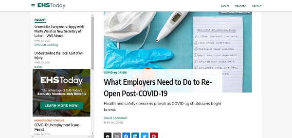 What Employers Need to Do to Re-Open Post-COVID-19