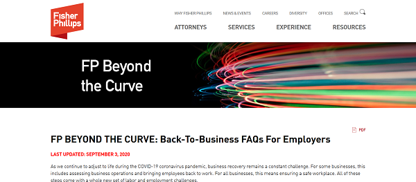 FP Beyond the Curve: Preguntas frecuentes sobre el regreso al negocio para empleadores