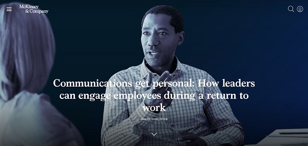 Communications get personal: How leaders can engage employees during a return to work