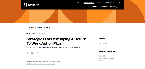 Strategien für die Entwicklung eines Aktionsplans für die Rückkehr an den Arbeitsplatz