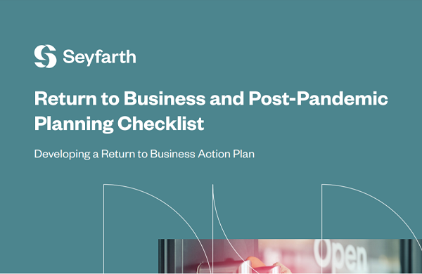 Return to Business and Post-Pandemic Planning Checklist