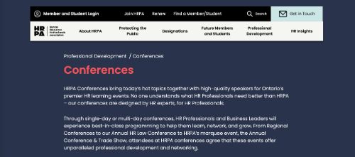 Conferencia de verano HRPA 2022